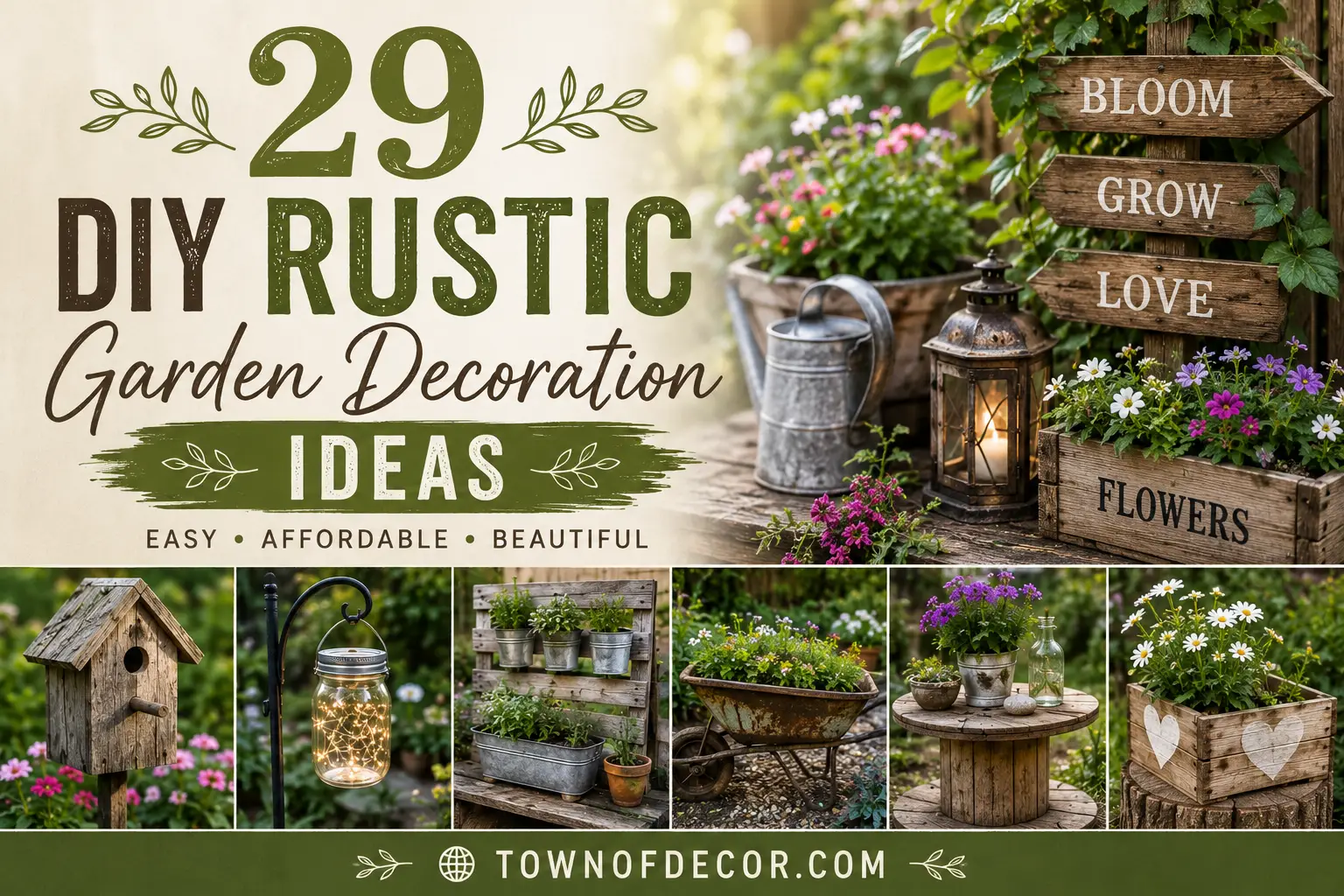 29 DIY Rustic Garden Decoration Ideas 🌿