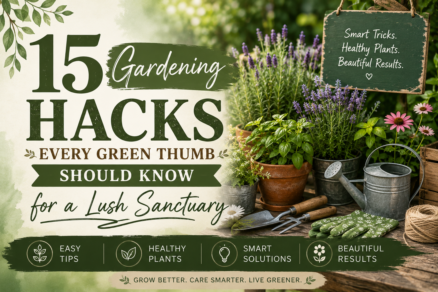 🌿 15 Gardening Hacks Every Green Thumb Should Know for a Lush Sanctuary